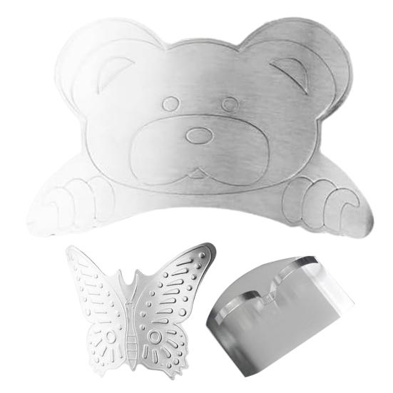 3Pcs Stainless Steel Finger Guard Adjustable Finger Guard Protector for Cutting Vegetables Meat And Fruits Ergonomic Anti-Cut Design Kitchen Safety