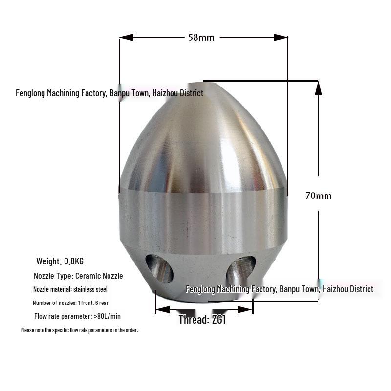 Stainless Steel Ceramic High-Pressure Cleaning Nozzle