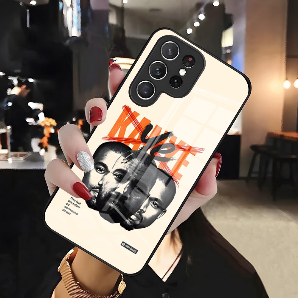 Rapper P-kanye W-wests Phone Case For Samsung S26 S25 Edge Ultra 24 23 22 21 Ultra Plus Fe A55 56 15 4G 5G Glass Cover