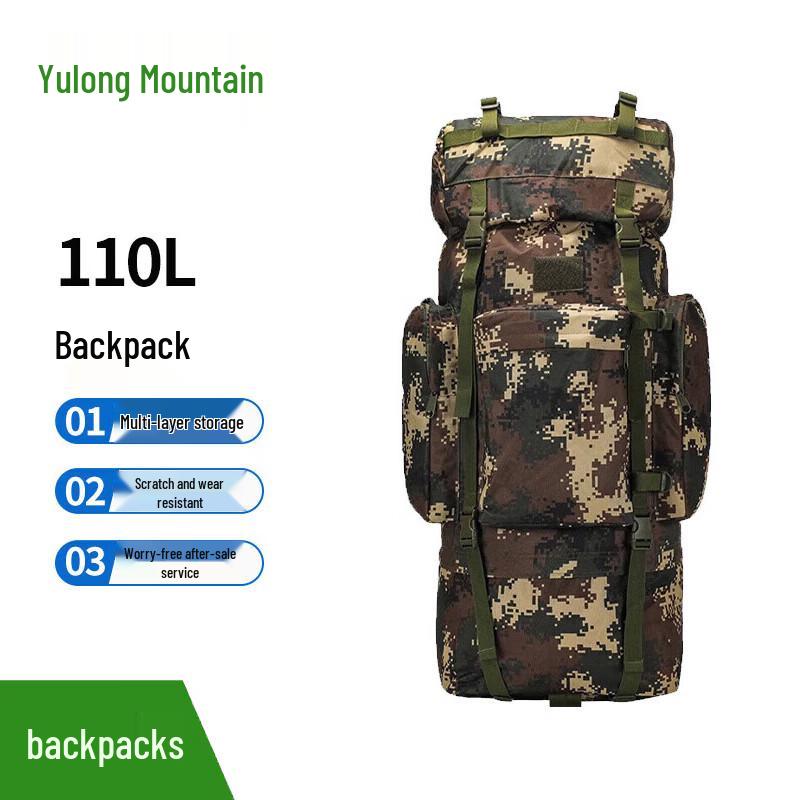 110L Camouflage Outdoor Tactical Mountaineering Backpack