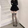 Women Glitter Thigh High Stockings 12D Summer Ultra-thin Ladies Collant Sexy Lingerie See Through Stockings Wide Rib Top Details