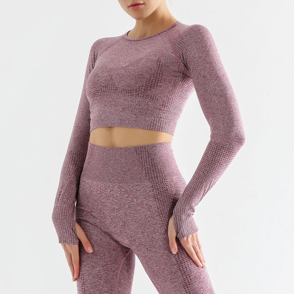 Summer Seamless Dot Yoga Set: Women's Quick-Dry Shorts, Tee, and Long Pants for Running and Fitness