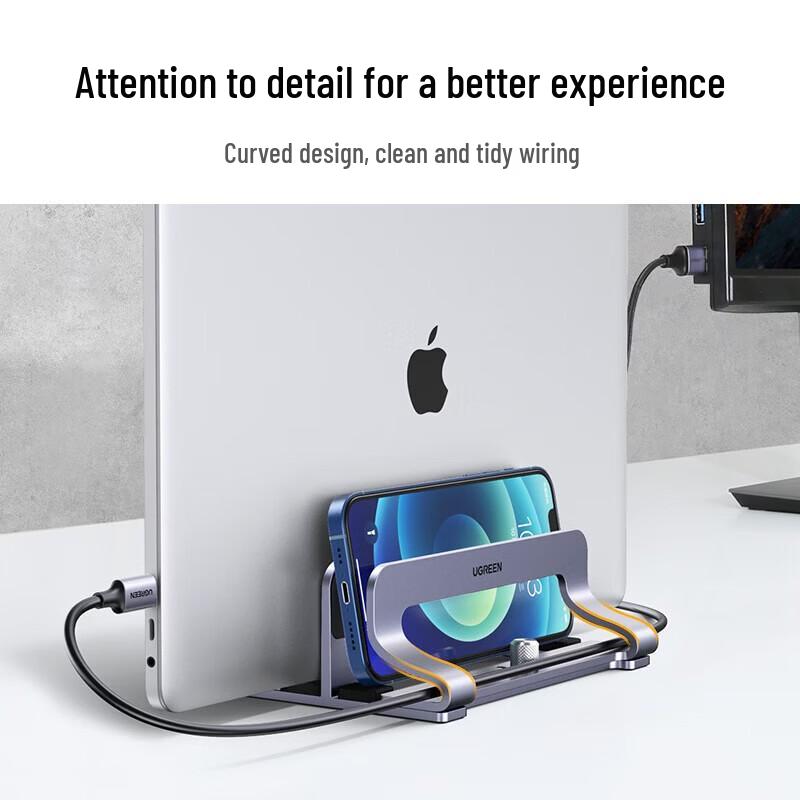 UGREEN Dual Slot Adjustable Vertical Laptop Stand