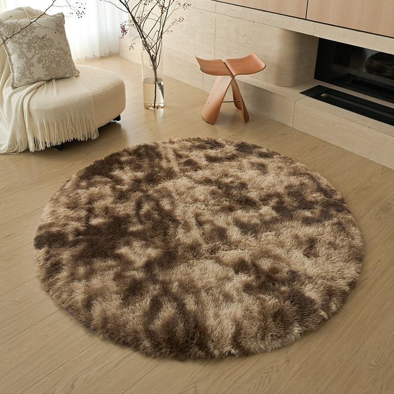 Ins White Round Carpet, Furry Floor Mat, Living Room, Home Blanket, Bedroom, Indoor Room, Plush Home Decoration Carpet