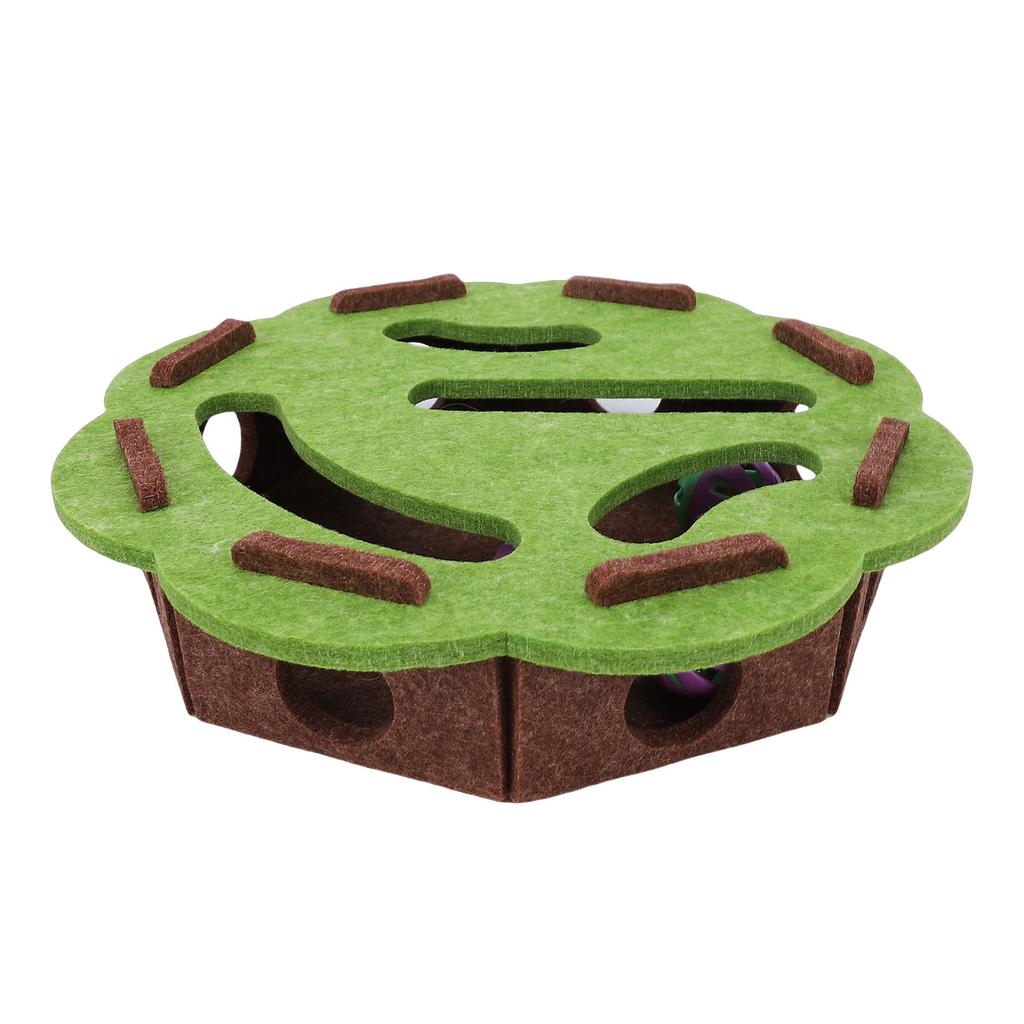 Interactive Cat Scratch Enrichment Box Mental Stimulation Felt Nail File Maze Box for Indoor Kitten Kitty