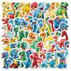50 Cute Little Dinosaur Doodle Stickers for Water Cups, Luggage, Waterproof Decorative Stickers, Creative Animal Stickers