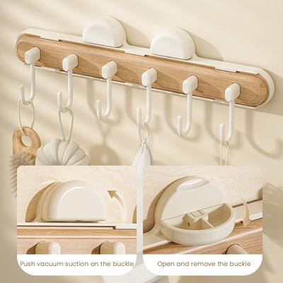 Gancho con Ventosa Diseño Retráctil Colgador Fuerte Soporte de Carga Instalación Sencilla Gancho para Herramientas de Baño Cocina Soporte para Toallas Llaves