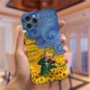 Vincent Van Gogh Notte Stellata fiore Custodia per Telefono Per iphone 13 12 11 Pro Max Mini X XR XS 8 7 Plus Mona Lisa David Copertura Morbida