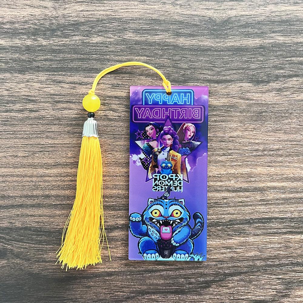 1/2/4 adet KPOP Şeytan Avcıları Saja Çocuklar Derpy Kaplan Akrilik Kitap Ayracı Püsküllü Kitap Klipsi Öğrenci Kırtasiye Okul Malzemesi