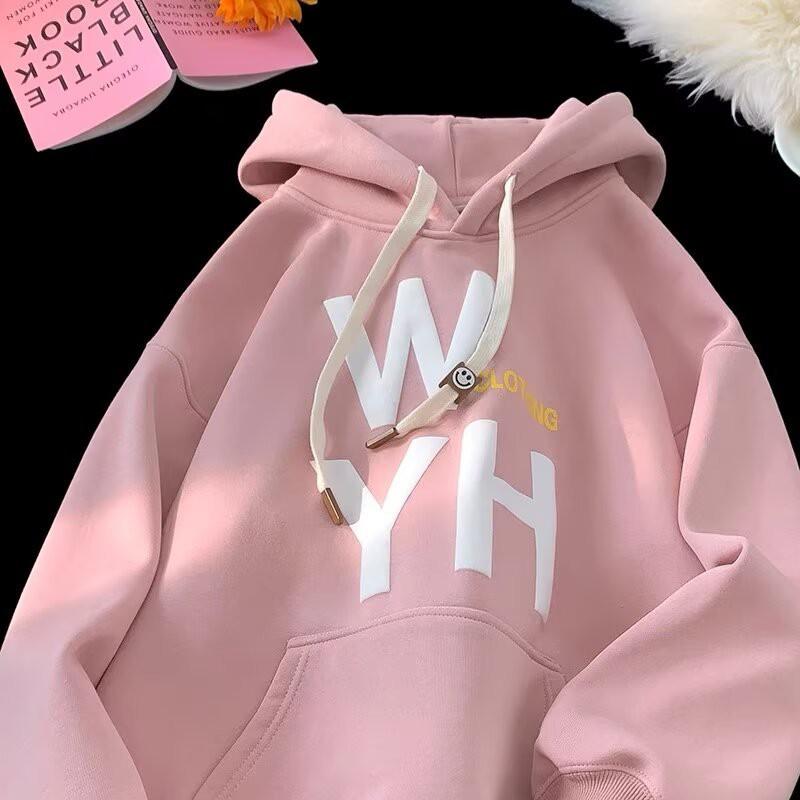 Mens Hooded Fleece Lined Oversized Graphic Sweatshirt Casual Loose Fit Winter Pullover Students