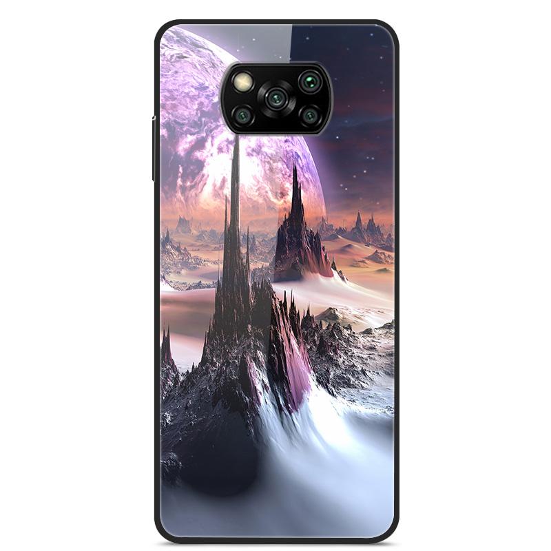 Glass Back Cover For Xiaomi Poco X3 Pro Poco X3 NFC Case Tempered Glass Case For Xiaomi Mi 10T Lite Case Funda POCO X 3 PRO Case