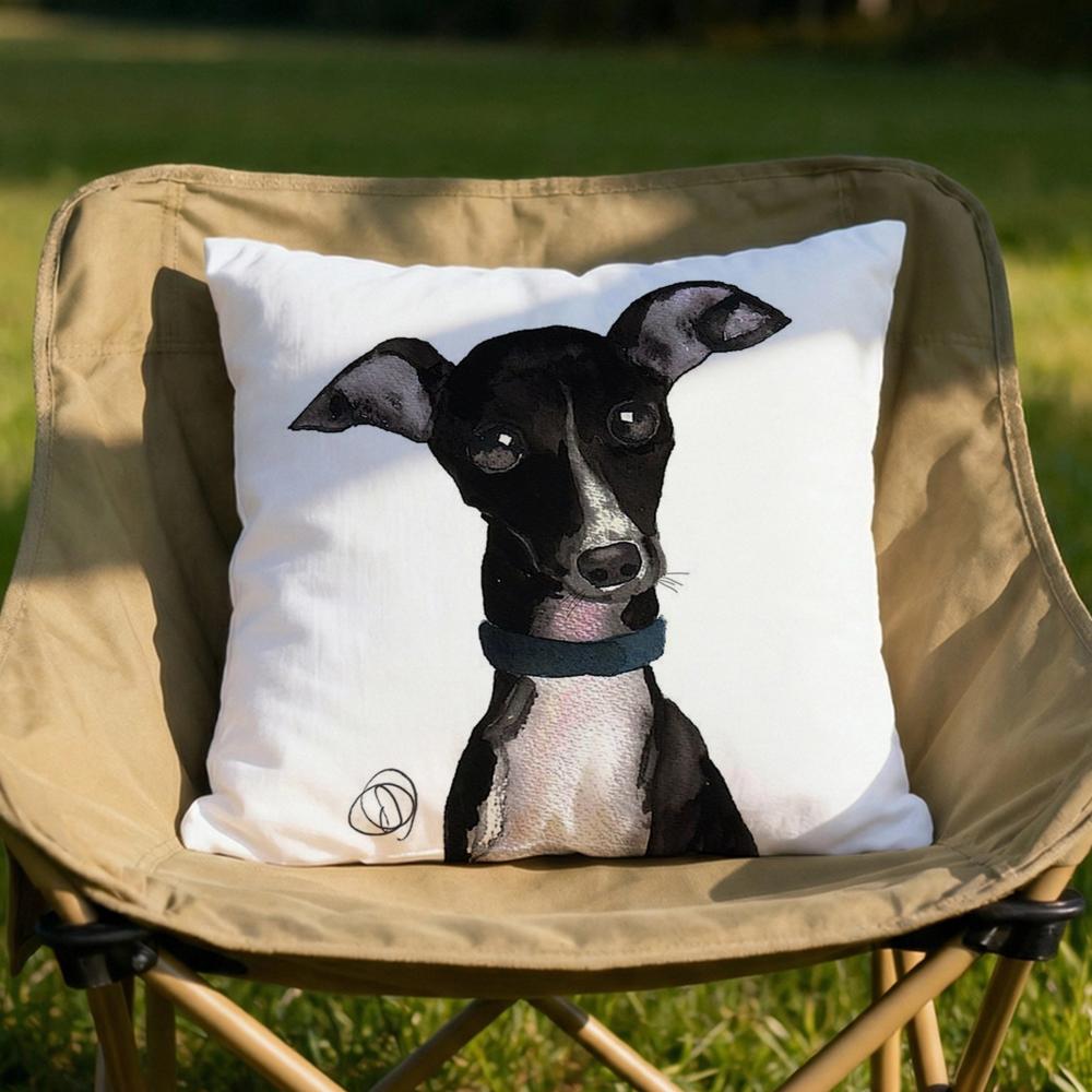 Derp Whippet Cute Cushion Cover Soft Reversible Durable Pillow Cover MultiScene Use for Home Car Daily Comfort