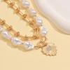 Baroque Pearl Necklace with Irregular Chain for Girls