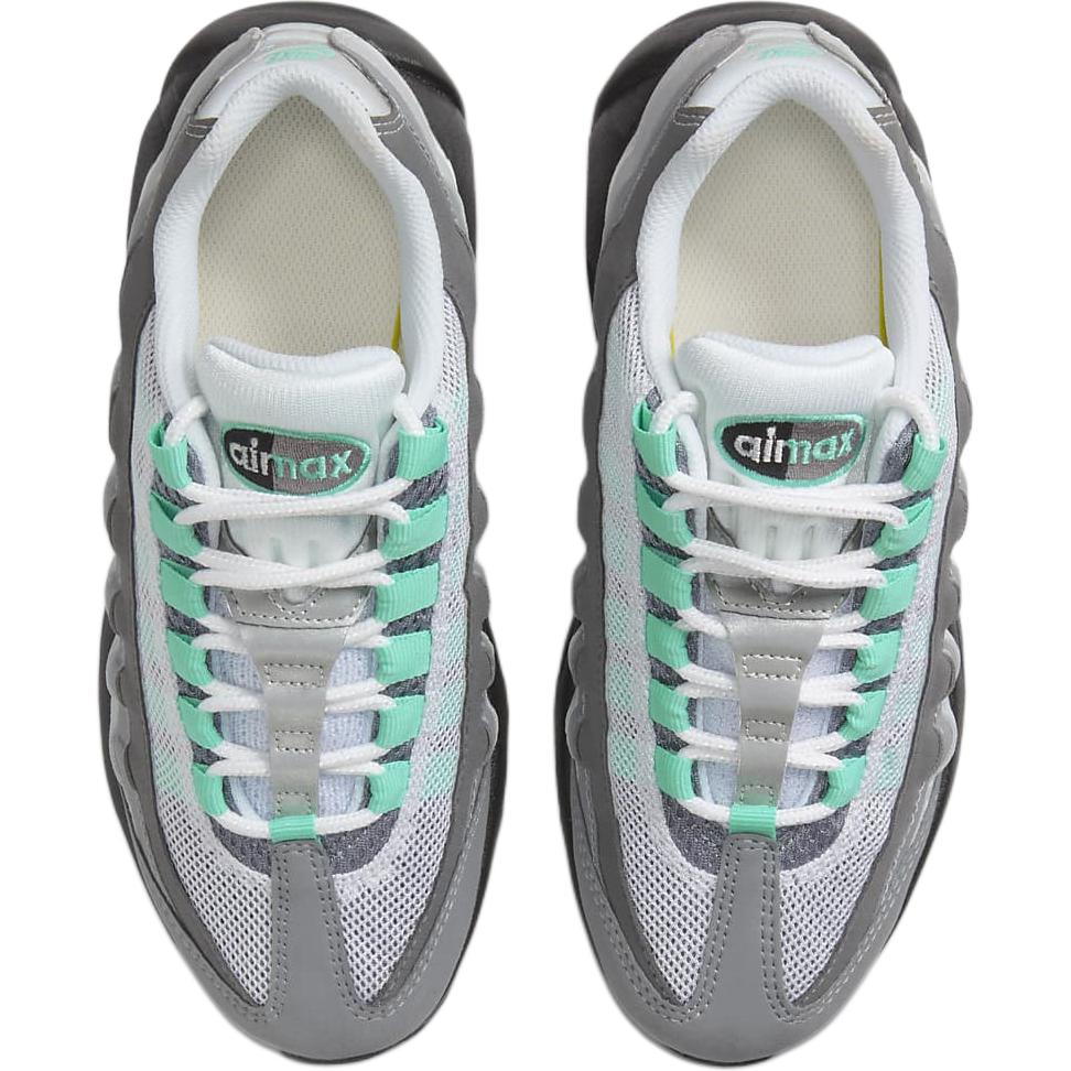 Nike Baskets Air Max 95 GS Hyper Turquoise Enfant Gris Blanc Gris Fer HV2538-100