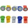 10Pcs Lots T10 W5W 5050 1Smd Car LED White Blue Red Yellow Green Bulb 194 168 192 Dome Lights Wedge Auto Clearance Lamps DC 12V