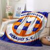 Montpellier HSC Logo FlAannel Blanket, High Quality Comfortable for All Seasons, Home Decor, Warmth and Comfort