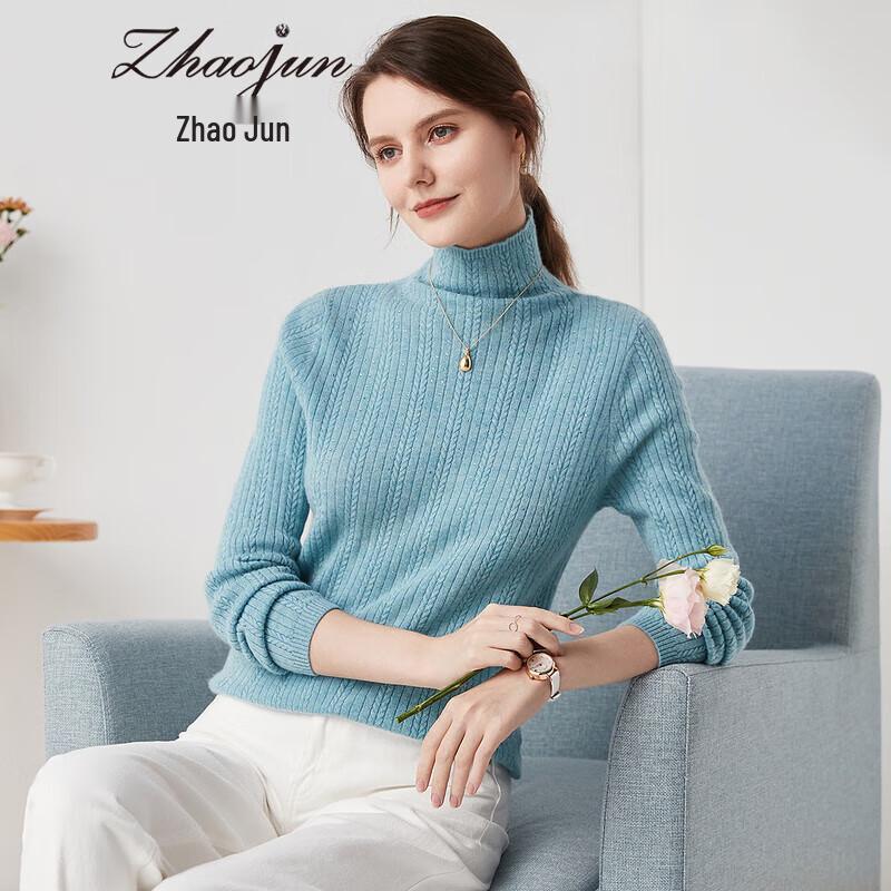 Zhaojun Women's Cashmere Turtleneck Sweater