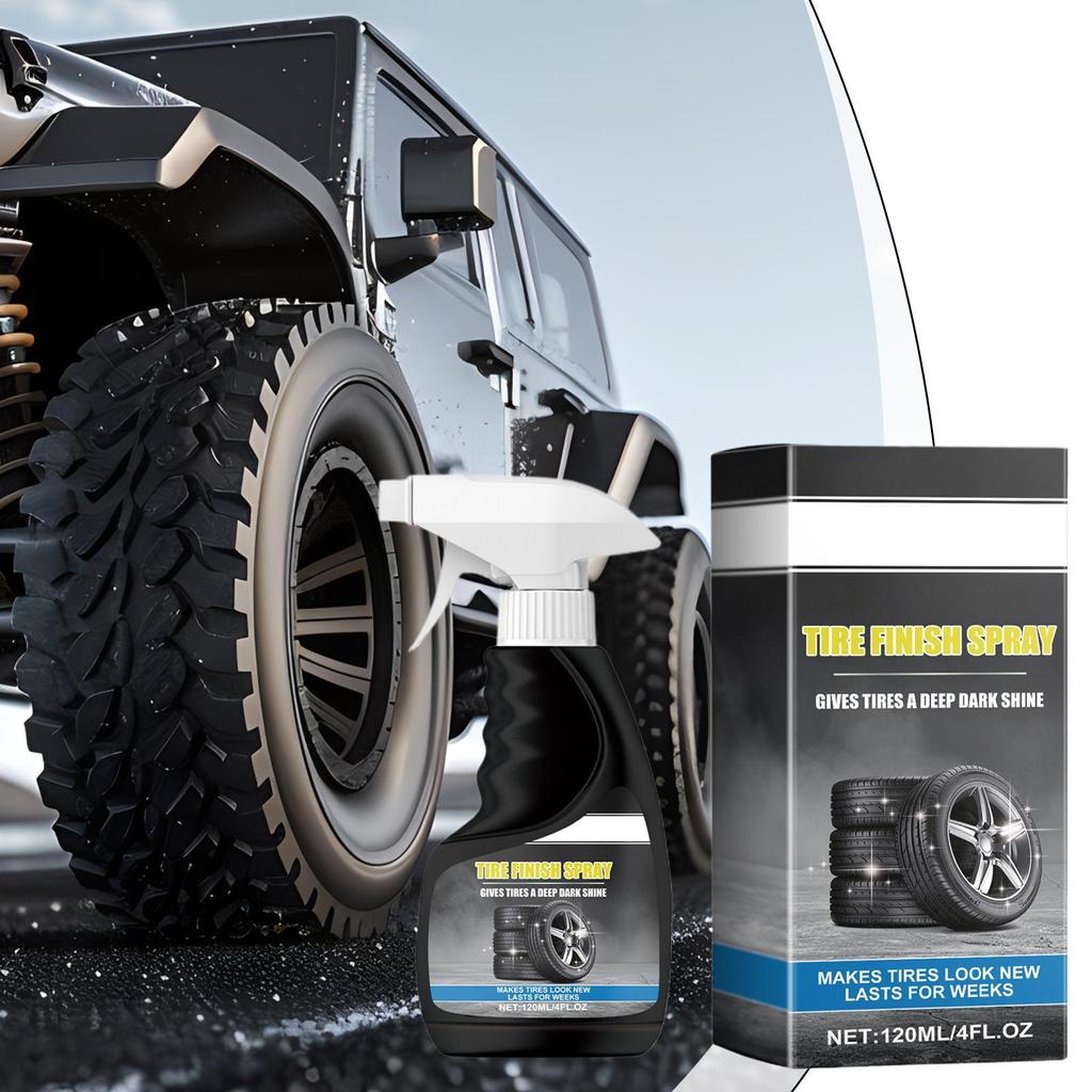 Tire Dressing Spray 4fl.oz Instant Dressing Non-Greasy Wheel Shine For Car Tires For Automotive Truck Motorcycle RV SUV Last