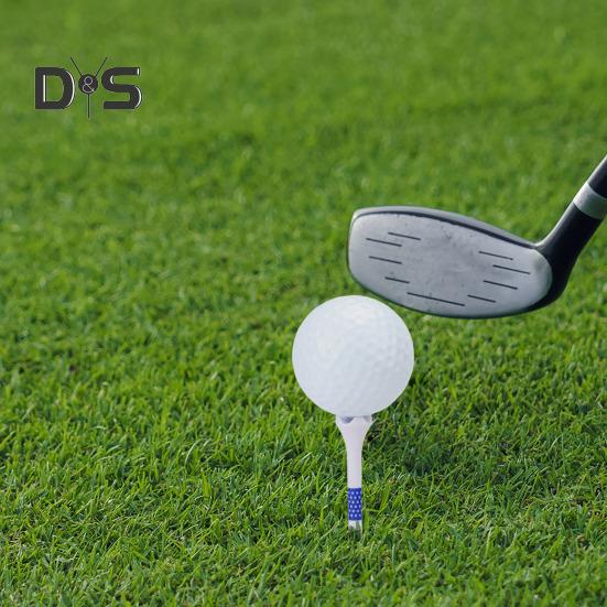 10/20/50 Pcs Golf Tees Unbreakable Plastic Golf Tees Reduces Friction Side Spin Golf Accessories USA Flag Pattern Long Golf Tees Bulk