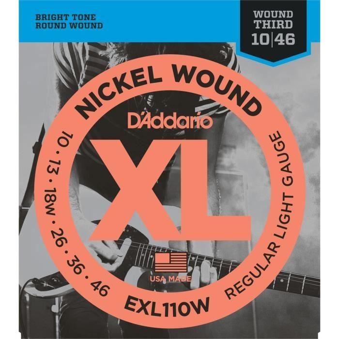 D'ADDARIO Cordes électriques CDD EXL110W