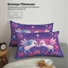 3-piece set of dreamy unicorn print 1 down duvet cover+2 pillowcases no core. Soft and comfortable machine washable