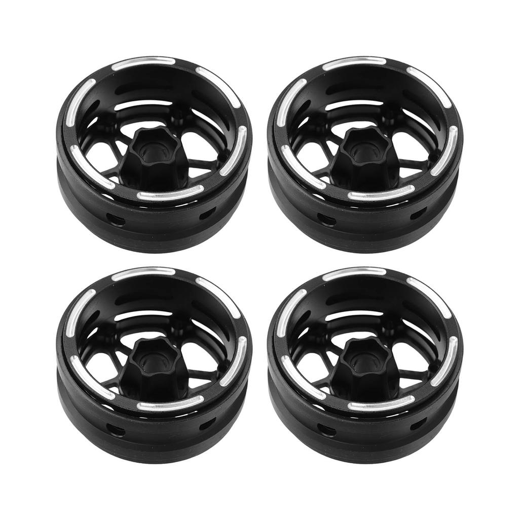 4PCS 1.9in Wheel Rims Carbon Fiber RC Beadlock Wheels Rims for Axial SCX10 1 10 RC Crawler for Gen8 for Gelande II for