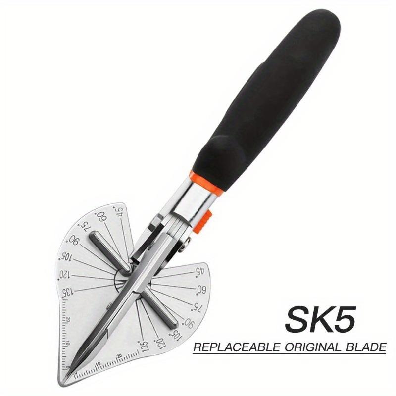 Winkelschere 45-120 Grad Gehrungsschneider Handschere Multifunktionale PVC PE Kunststoffrohr Schere für Hausarbeit Heimdekoration Sanitär