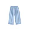 Girls' 100% Cotton Wide-Leg Spring Pants
