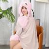 Double Fleece Siesta Shawl Blanket, Office Siesta Air-conditioning Blanket, Hooded Flannel Shawl Cape