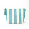 Portable Design Corduroy Material Makeup Bag Large Capacity Stripe Pattern Toiletry Bag Storage Bag Travel Use