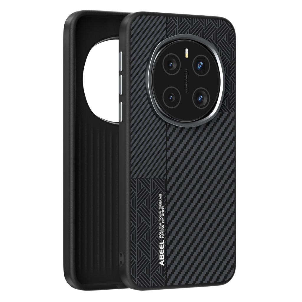 ABEEL For Honor Magic7 Pro 5G Magnetic Case PC + TPU + Aluminum Alloy + PU Leather Slim Phone Back Cover