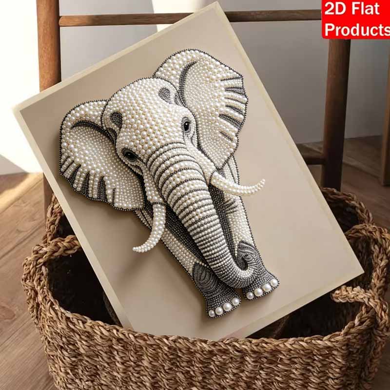DIY Pearl Diamond Art Painting Kits for Adult and Beginners, Majestic Elephant Sparkling Painting Craft Home Wall Decor Handmade Gift