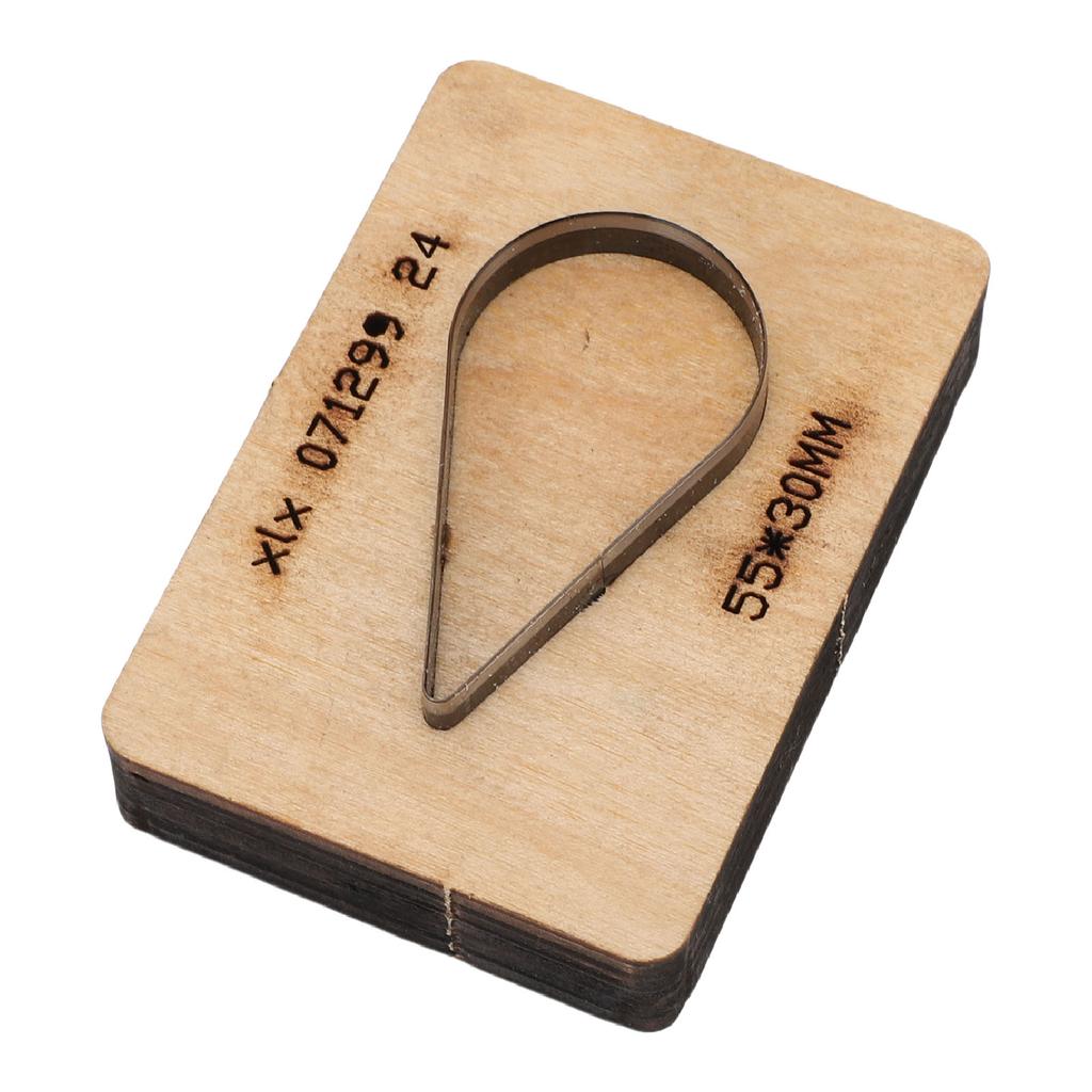 Leather Cutting Die High Carbon Steel Wooden Drop Shape Embossing Cutting Die for DIY Leather