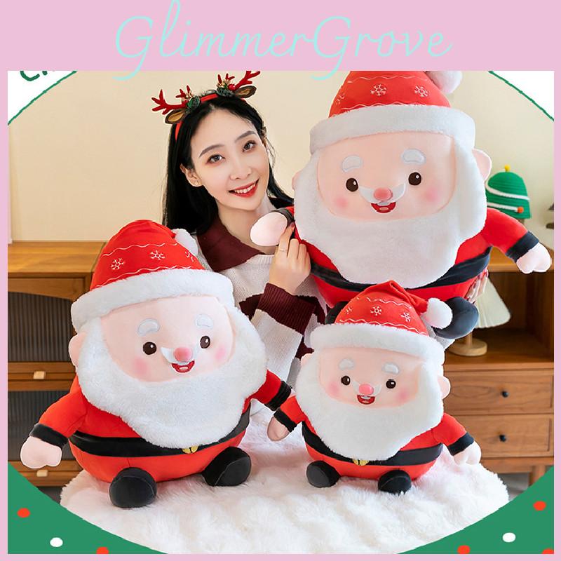 Soft And Plush Santa Claus Doll And Christmas Reindeer Snowman Pillow Gift For Holidays