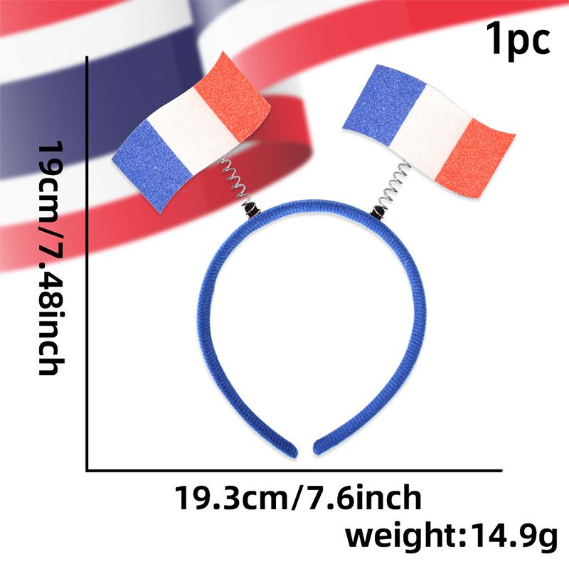 National Flag Headband Decoration ball game Fan Party Decoration Headband National Flag Headband Hair Accessories For Woman Man