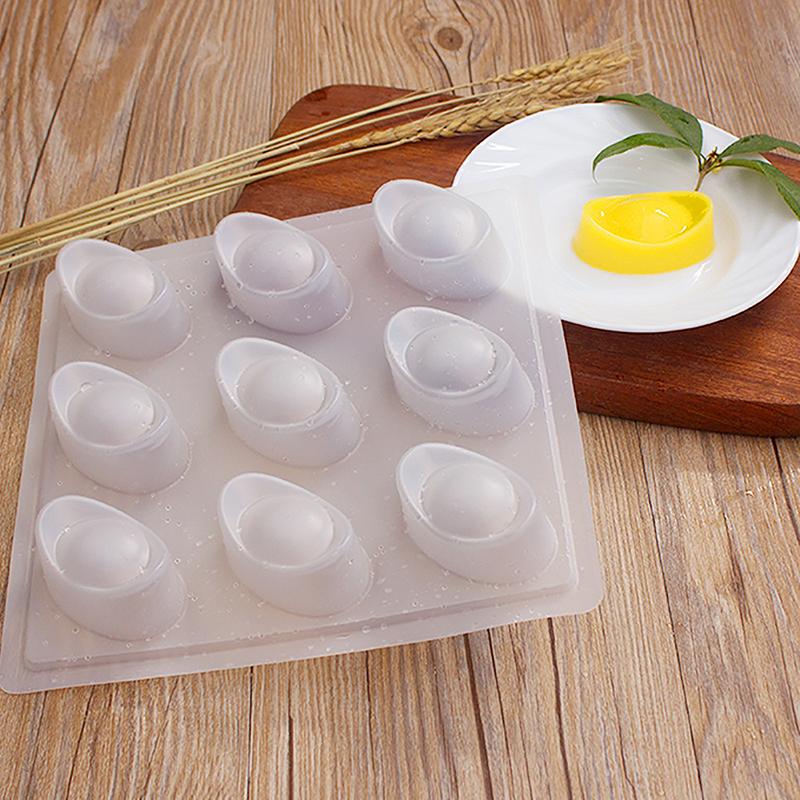 DIY Glück Reichtum 3D Yuanbao Form Kunststoff Gelee Handgemachte Sugarcraft Form Mousse Kuchen Pudding Schokoladenform Backen