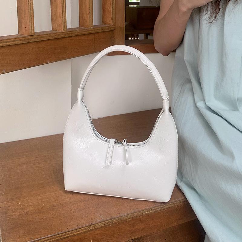 New French silver texture armpit bag women's summer texture niche shoulder bag handbag Korean ins bag
