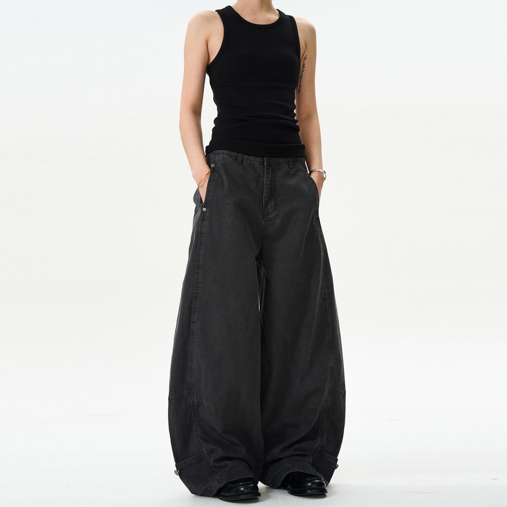 

Унисекс Ретро Брюки Карго Сабля: Свободный, Повседневный, Универсальный Дизайн Medium серый