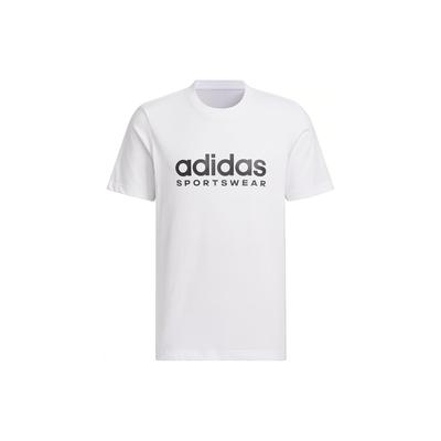 adidas Buchstabenprint Atmungsaktiv Rundhals Kurzarm Regular T-Shirt Unisex T-Shirts Weiß JI9073