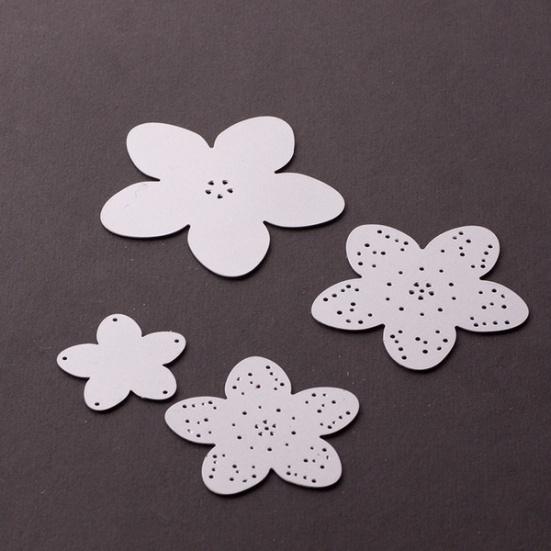4ks květiny z uhlíkové oceli DIY řezací matrice Scrapbook Card Handcraft Stencil Tool