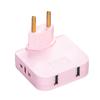 4.8mm EU Rotatable Power Socket Expander with 2 Plugs and 2 USB Charging Port for Travel Charging
