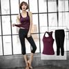 Women's Quick-Dry Yoga Fitness Set: Nylon Tank Top with Chest Pad & Seven-Point Pants