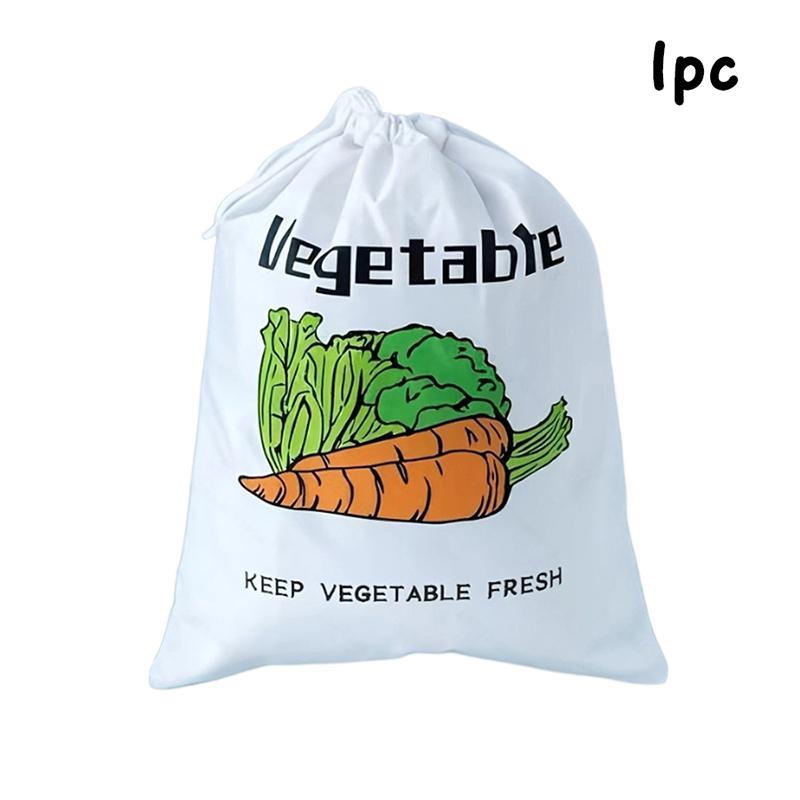 

1/3 шт. Мешок для хранения овощей Мешок для сохранения фруктов и овощей Изолированный и ударопрочный Свежий Пучок Карман на кулиске 1pc
