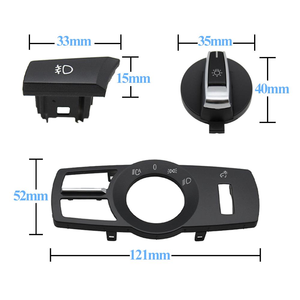 Car Interior Headlight Switch Rotation Button Headlamp Control Panel Cover For BMW 5 6 7 Series X3 X4 F10 F11 F07 F06 F01 F25