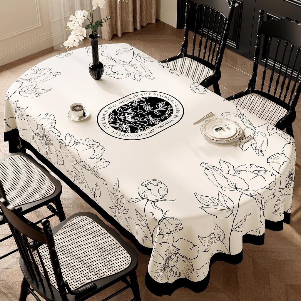 European Retro Minimalist Tables Pad PVC Rectangular Luxury Tablecloth Oil Resistant Wear Resistant Easy To Maintain Desk Mat