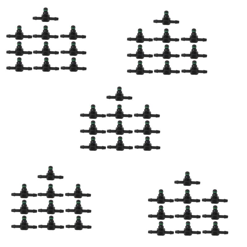 10-100 Pcs T Tipo Conector Tubo Mangueira Joiner Tubo Combustível Para Bosch 110 Série Injetor Disel Common Rail Injetor Peças Plástico