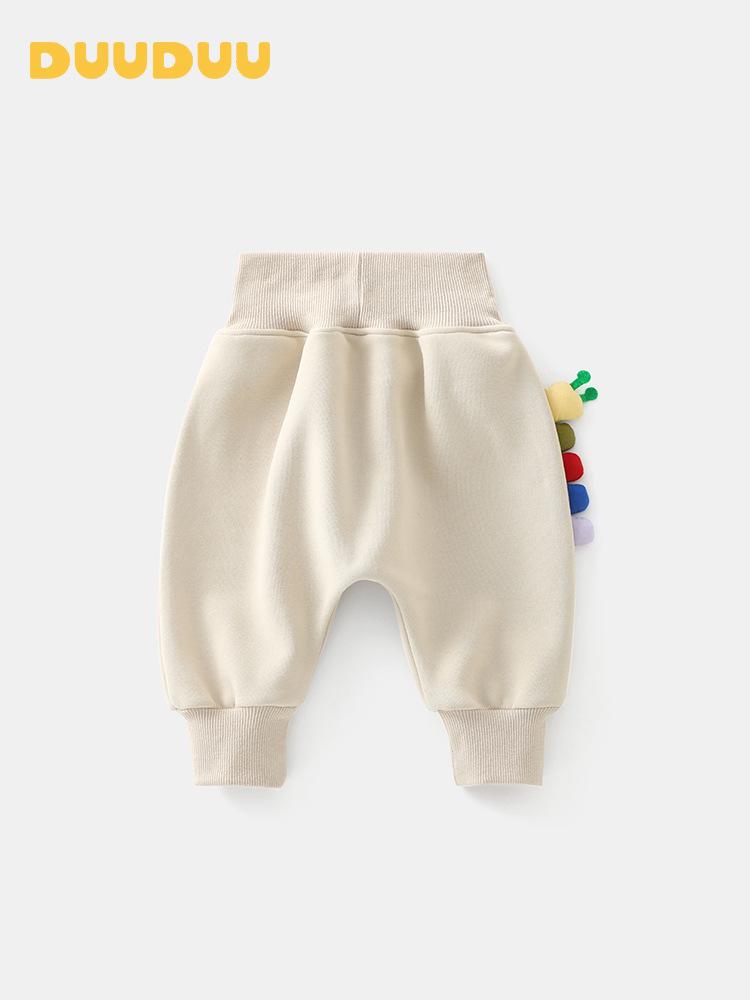 DUUDUU Thickened Fleece-Lined Pants for Newborns - A-Class Large Baby Sweatpants for Autumn/Winter 2025