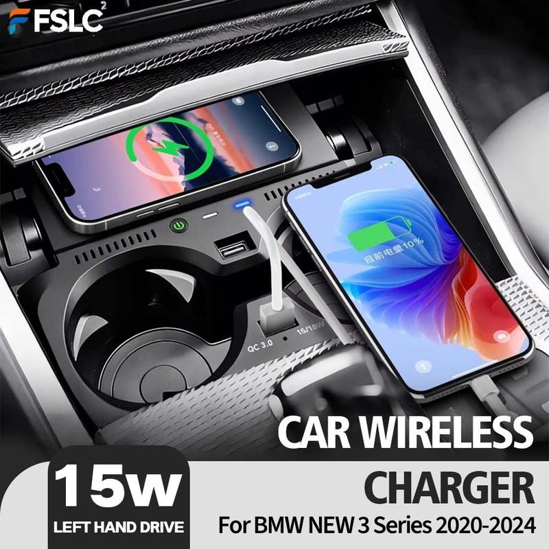 Upgrade Car Wireless Charger For BMW 3 4 G20 G21 G22 G28 Series - 15W Cars Accessories Mobile Phone Charger