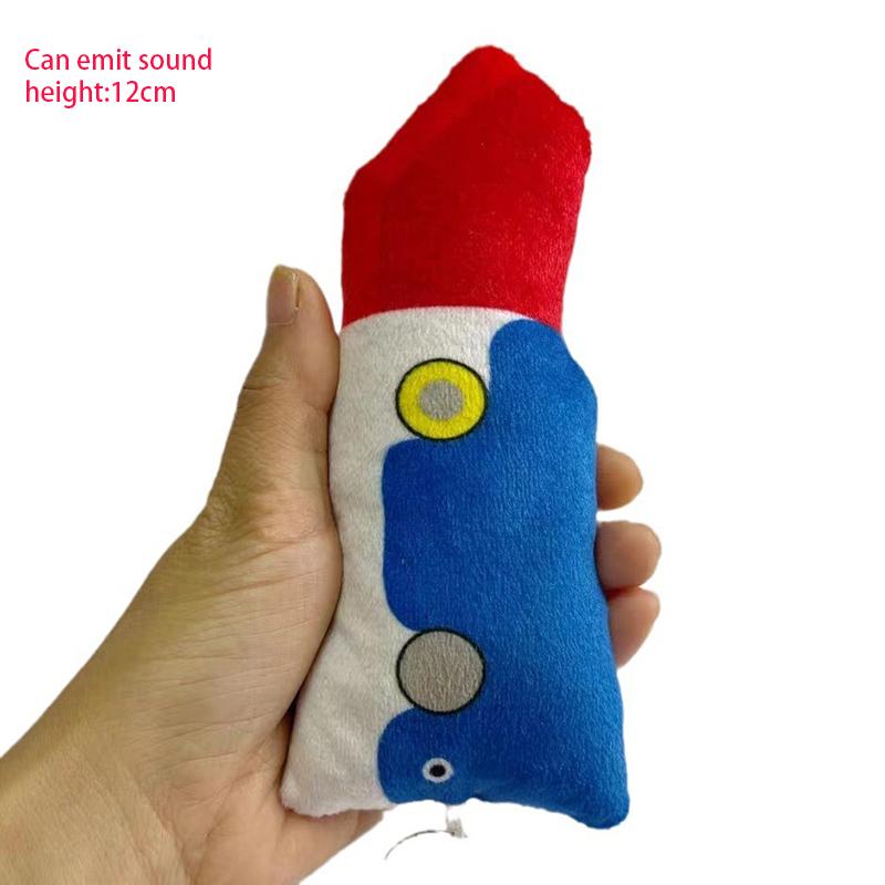 

Radish Keychain Plush Toy Voice Lights Kid Gift Bag Pendants Ornament Blue Voice