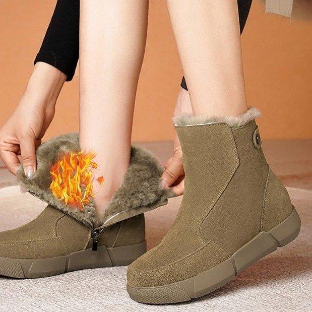 Snow boots thickened annual warm non-slip northeast short boots soft-soled cotton shoes
